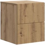 vidaXL Muurbevestigde Nachttafel Artisanaal eiken 33 x 34,5 x 40 cm