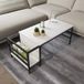 Hanah Home Stijlvolle witte koffietafel, 110 x 60 x 50 cm, 100% melamine gecoat deeltjesbord, 18 mm dik, duurzame elektrostatische poedergecoate metalen poten, modern design voor de woonkamer