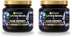 Garnier Loving Blends Magnetic Charcoal Haarmasker voor droog haar - 2 x 340 ml