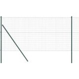Acier et PVC Clôture avec poteau vert 1 x 25 m
