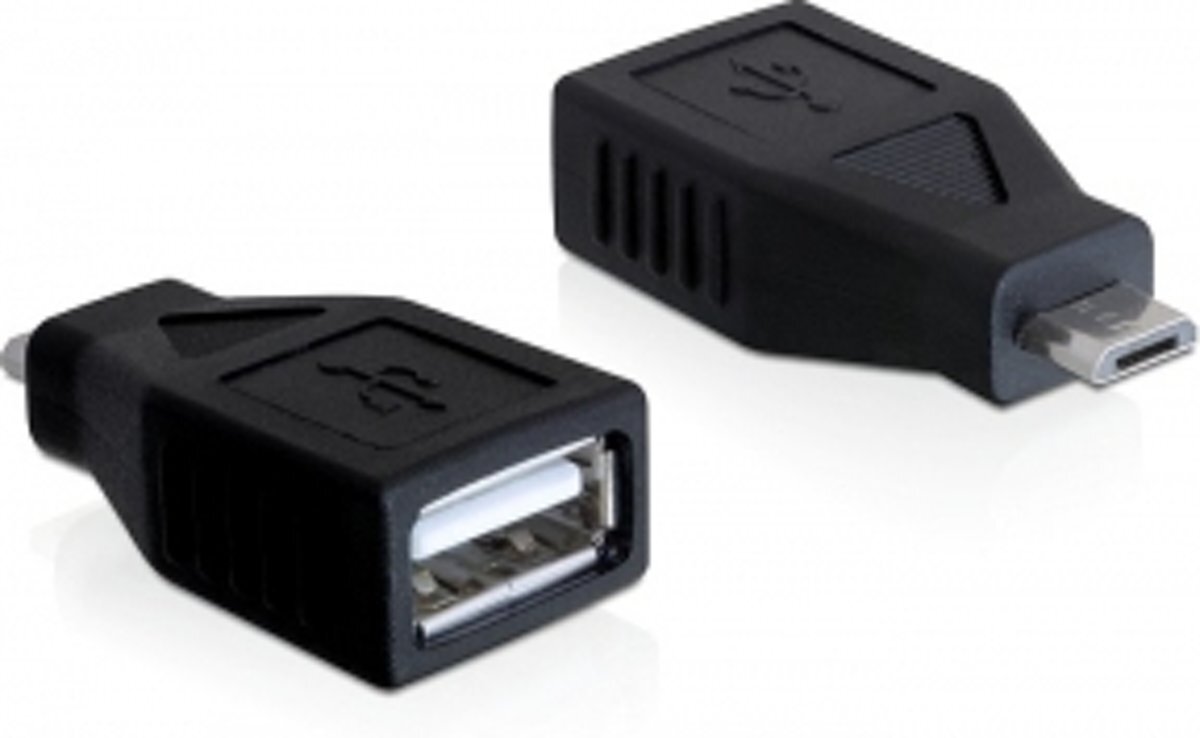 DeLOCK 65296 USB 2.0-A USB micro-B Zwart kabeladapter/verloopstukje