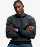 Superdry Herren Birdseye Strickpullover mit Lockerer Passform Blau - Größe: M