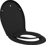 vidaXL Toiletbril Zwart 47 x 37 x 4 cm Duroplast