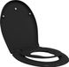 vidaXL Toiletbril Zwart 47 x 37 x 4 cm Duroplast
