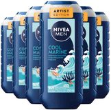 NIVEA Men Shampoo & Douchegel 3in1 Cool Marine - 6 x 250 ml