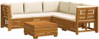 vidaXL 6-delige Buitenbank Set Massief Acacia Hout Bruin
