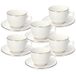Tognana Porcellane MC085021700 Madison Set van 6 theekopjes met schotel, porselein, goud/wit, 0.26L