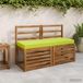 vidaXL Coussin de banc SOEST 2 pièces 100% Polyester Vert vif