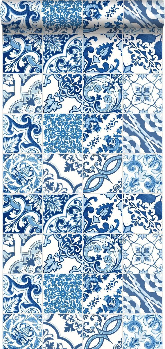 Esta Home behang tegelmotief blauw - 148636 - 53 x 1005 cm