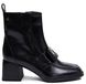 Maciejka Bottines femme Noir en cuir naturel avec talon bloc et fermeture éclair