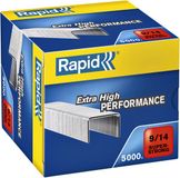 Rapid 9/14 mm supersterke nietjes, voor het nieten van 80-110 vellen, gebruik met zware nietmachines, gegalvaniseerde draad, doos van 5000, 24871500