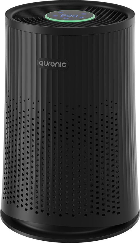Auronic Luchtreiniger Compact Pro met HEPA 13 Filter, Ionisator en Koolstoffilter - Ruimtes tot 30m² - CADR-waarde van 150m³/u - Air Purifier met Aromatherapie - Zwart
