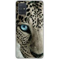 Samsung Galaxy A71 Oeil de leopard bedrukt siliconen hoesje