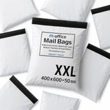 m-office Verzendzakken, 200 stuks, XXL (400 x 500 + 50 mm), vintage kledingzakken, verpakking, verzendtassen, online verzending