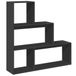 vidaXL Bibliothèque paravent 3 étagères 123x29x123 cm bois noir