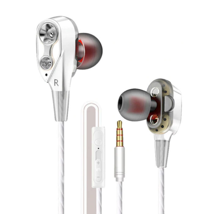 Rovtop Z2 Wired Earphones Oortjes Ecouteur met Microfoon Wit