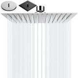 Merkloos PromoHome Regendouchekop Vierkant 25x25 cm – RVS 304, 81 Jets, Verstelbaar Universeel