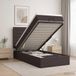 vidaXL Ottoman bed met matras, donkerbruin, 90 x 190 cm, stof