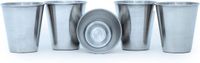 INTIRILIFE 5 x stapelbare roestvrijstalen bekers 85 ml