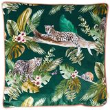 Evans Lichfield Jungle Leopard Kussenhoes, Groen, 43 x 43cm