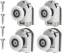 Roulettes de porte de douche sans marque 23 mm - Jeu de 8 roues de remplacement pour portes coulissantes et portes vitrées incurvées
