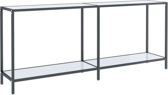 vidaXL Wandtafel 180x35x75,5 cm gehard glas wit