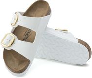 Birkenstock Arizona Big Buckle Patent Sandalen White