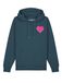 Watapparel Sweatshirt ' Pink Heart ' petrol / pink