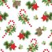 Ambiente Kerst thema servetten - 20 stuks - Groen - Papier - 33 x 33 cm