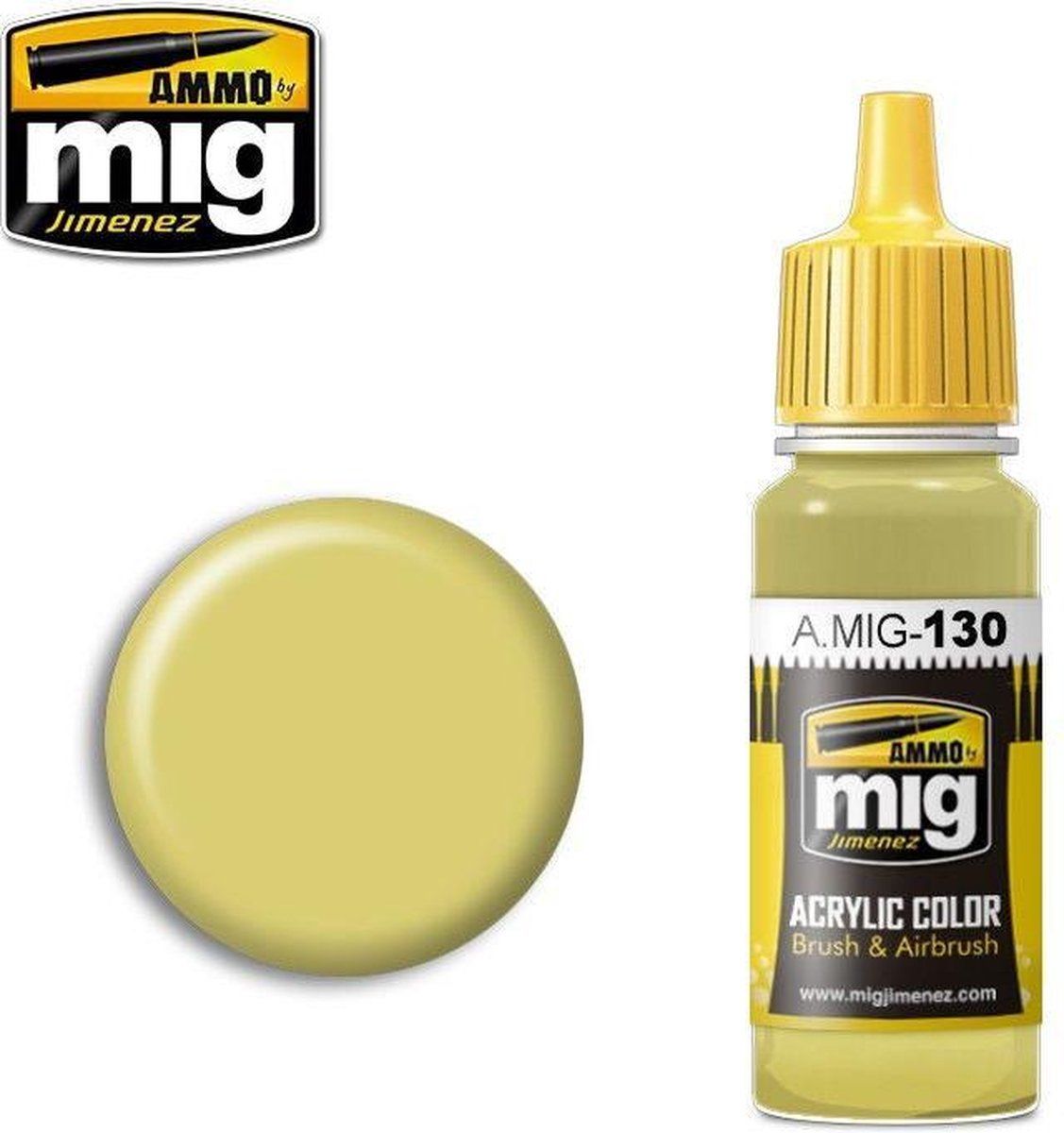 mig MIG-0130 Faded Yellow Acrylverf (17 Ml)