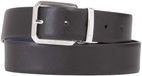 VALENTINO Leren riem Marnier Pin Buckle Belt W105 Nero / Blu zwart donkerblauw