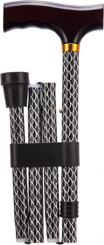 Able 2 Opvouwbare wandelstok - Etched Black