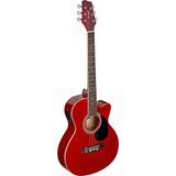 Stagg SA20ACE RED Auditorium Cutaway Elektro-akoestische Gitaar - Rood