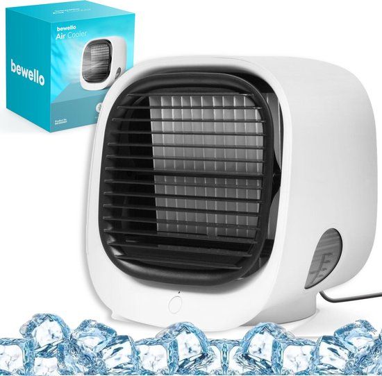 Bewello Mini Airco - USB Tafelventilator met Luchtkoeler - Wit