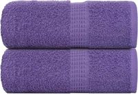 vidaXL Gastendoekjes FROGN 2 stuks 30x50 cm 360 g/m² Paars Katoen