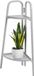Pro Garden Plantenrek/plantentafel - 2-laags - grijs - metaal - 26x26x70 cm - inklapbaar