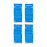 Relaxdays gel pack set van 4, kompressen, 12 x 29 cm, herbruikbare koelpads, eerste hulp of huisapotheek, blauw