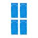 Relaxdays gel pack set van 4, kompressen, 12 x 29 cm, herbruikbare koelpads, eerste hulp of huisapotheek, blauw