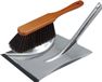 Shoppartners Stoffer en blik zilver/bruin van RVS/hout inclusief lip voor binnen