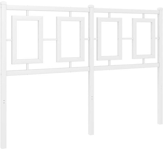VidaXL Hoofdeind & Voeteind Wit Staal 120 cm