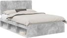 vidaXL Bedframe gris béton, 150 x 200 cm, bois de pin massif