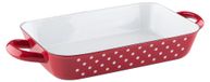 Émail Cake and Pastry Pan, 26/17 cm, Red/White, Induction Compatible