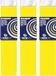 Haza Crepe papier platte vellen - 3x - neon geel - 250 x 50 cm