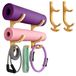 Tapis de yoga support mural avec 2 niveaux et 4 crochets