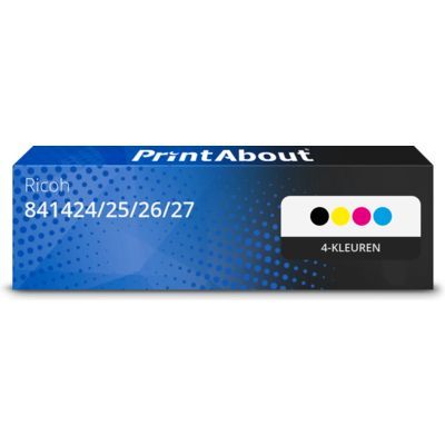 PrintAbout huismerk Toner 841424/25/26/27 4-kleuren Voordeelbundel Geschikt voor Ricoh