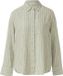 s.Oliver Blouse vert olive mélange lin Manches longues Coupe droite Rayé