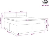 vidaXL Boxspringbed met matras Donkergroen 140 x 190 cm Fluweel
