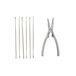 Fackelmann 9939550 2-delige set keukengerei voor kreeften en krabben, schaaldieren, kreeftentang, curette krabtang, zink, roestvrij staal, verchroomd, 17 x 4 cm