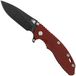 Rick Hinderer XM18 3.5 Skinny Slicer Magnacut Black DLC Red G10, couteau de poche