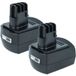 vhbw 2x batterie compatible avec Metabo BSZ9.6, BSZ9.6 Air cooled, BSP9.6, BSZ9.6IM Plus, BSZ9.6 Impuls, BZ9.6 Impuls outil (3300 mAh, NiMH, 9,6 V)